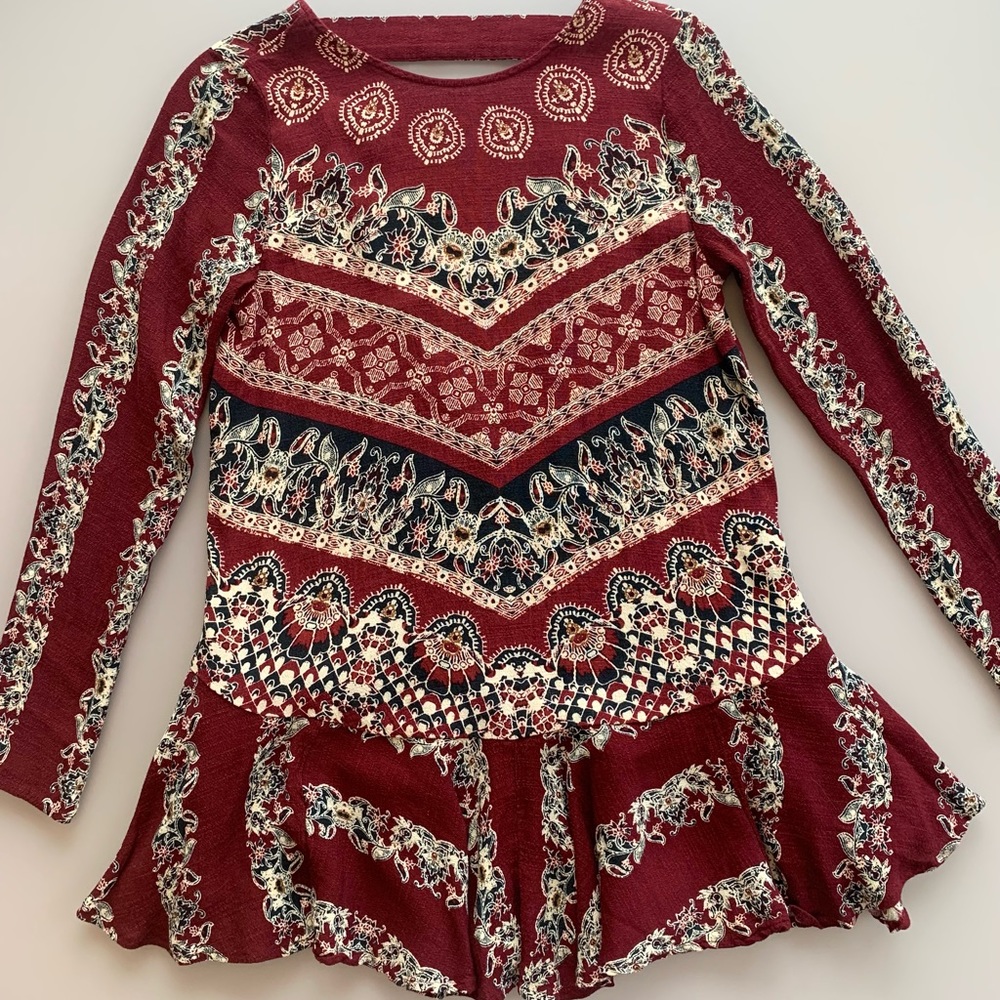Free People Smooth Talker Long Sleeve Tunic Dress | XS